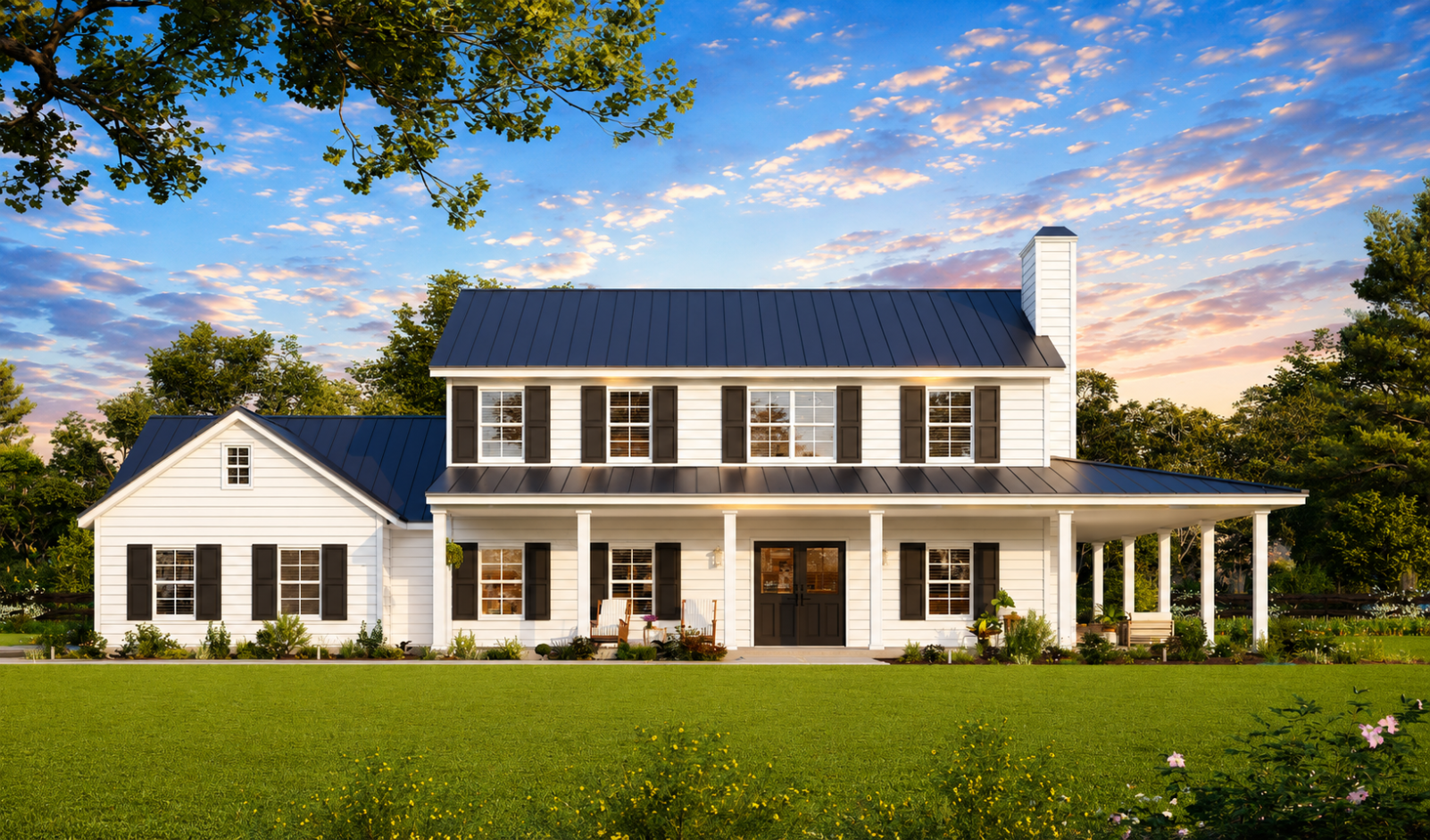 Modern Farmhouse BF2340-G barndominium house plan