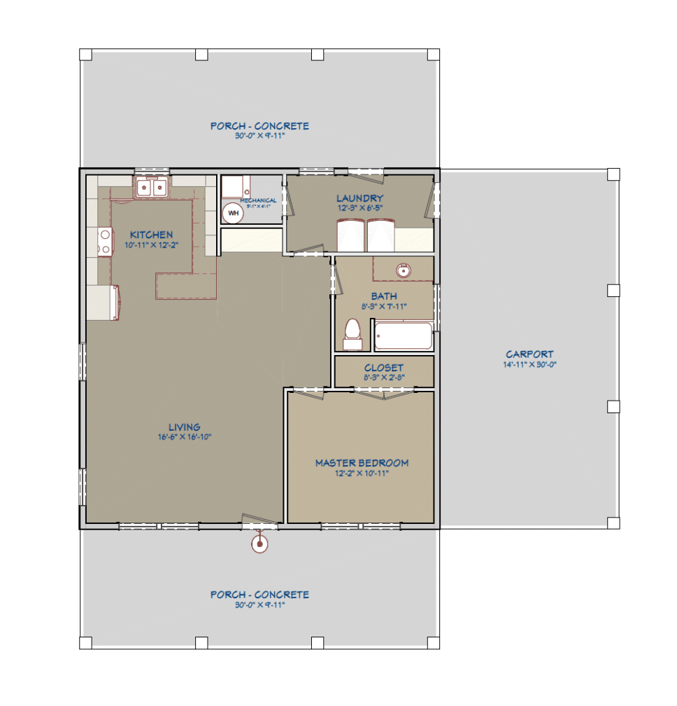 Barndominium Plan B900 barndominium house plan