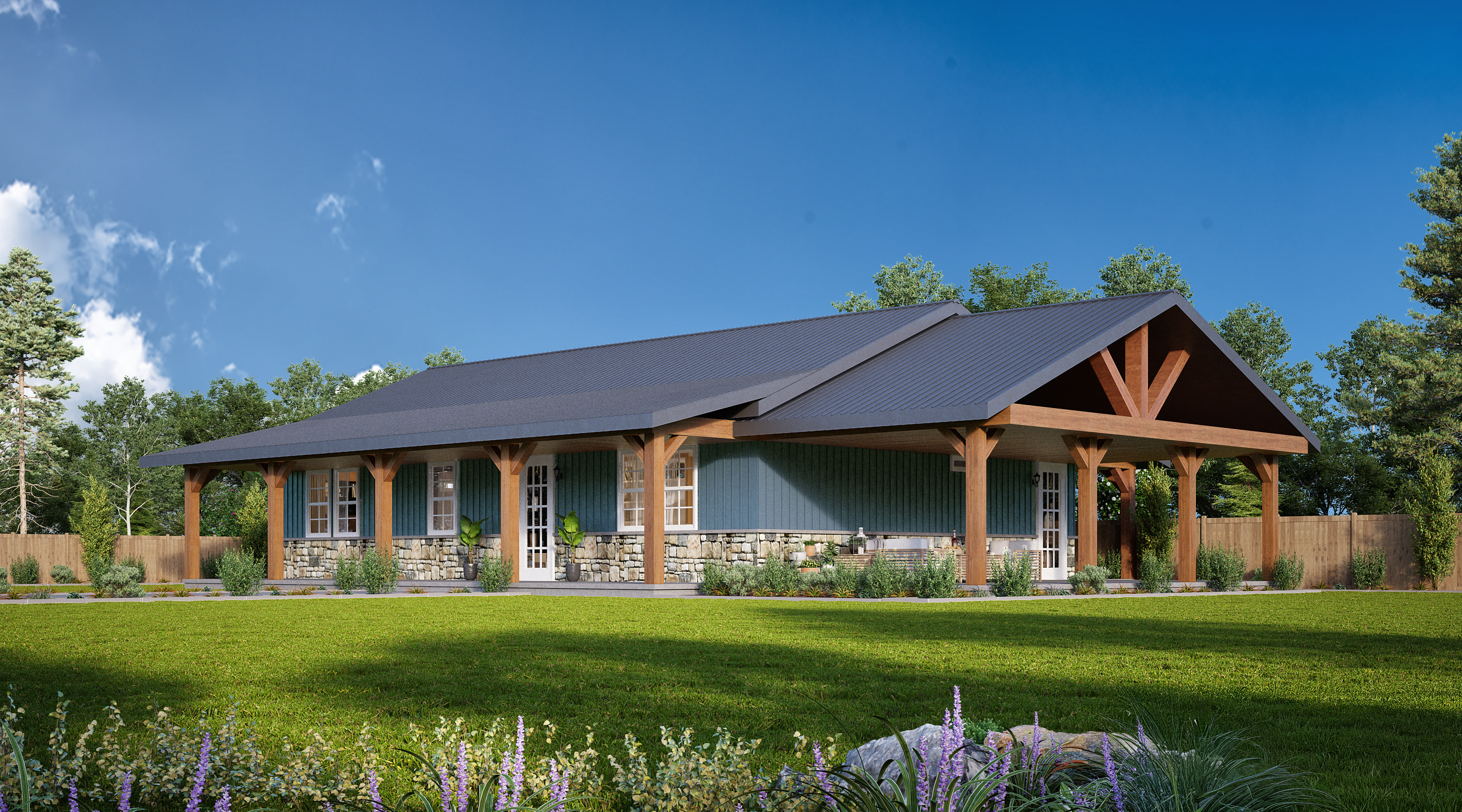 Barndominium Plan B1600 | Shop Style 3 Bedroom 2 Bath