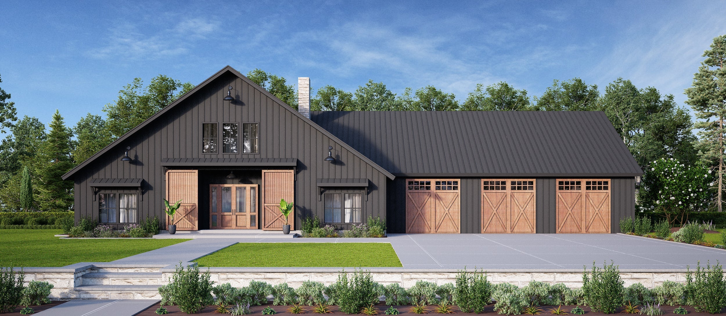 Modern Farmhouse B2900-G barndominium house plan