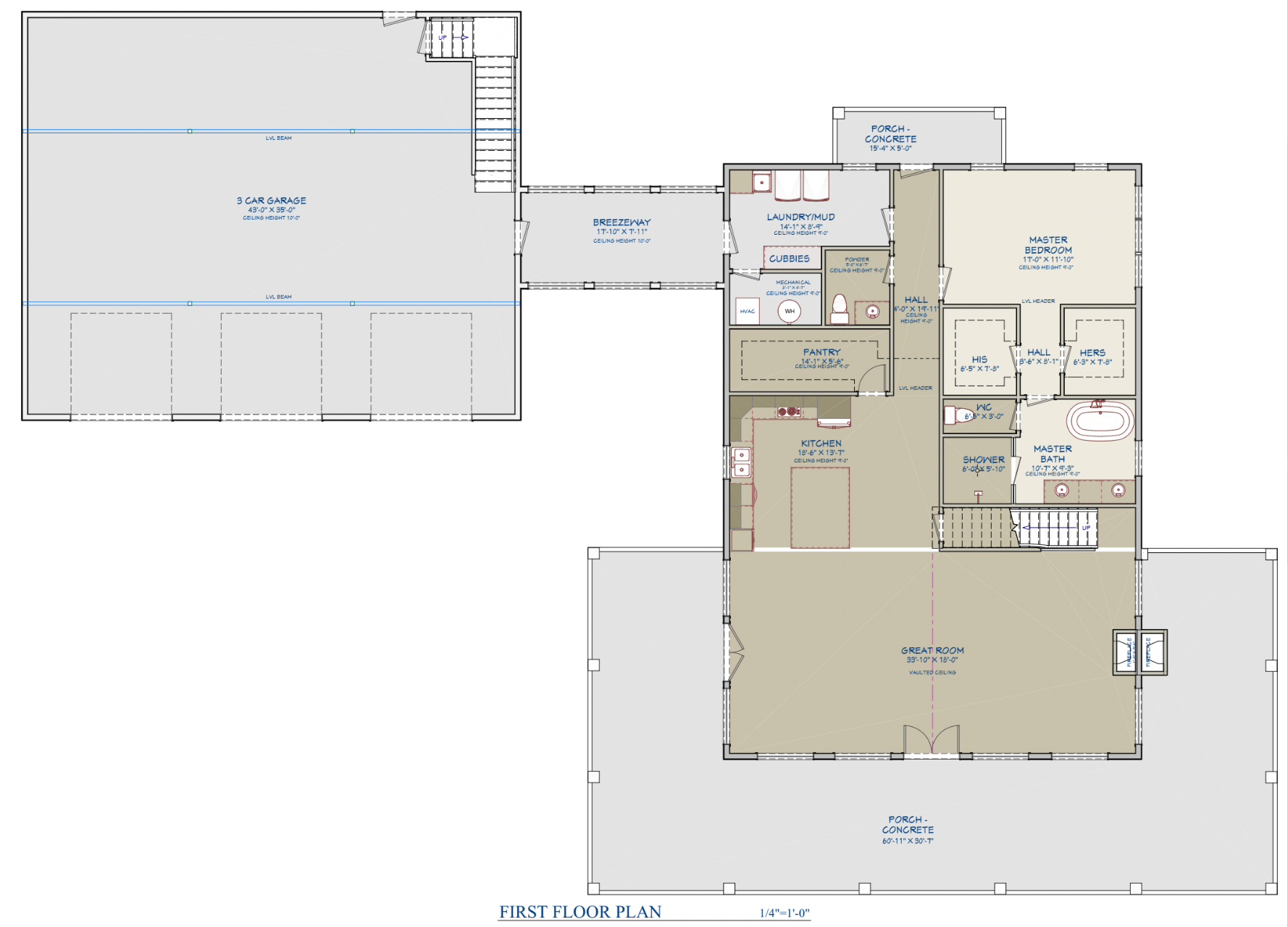 Floor plan of a house with labeled rooms on a white background