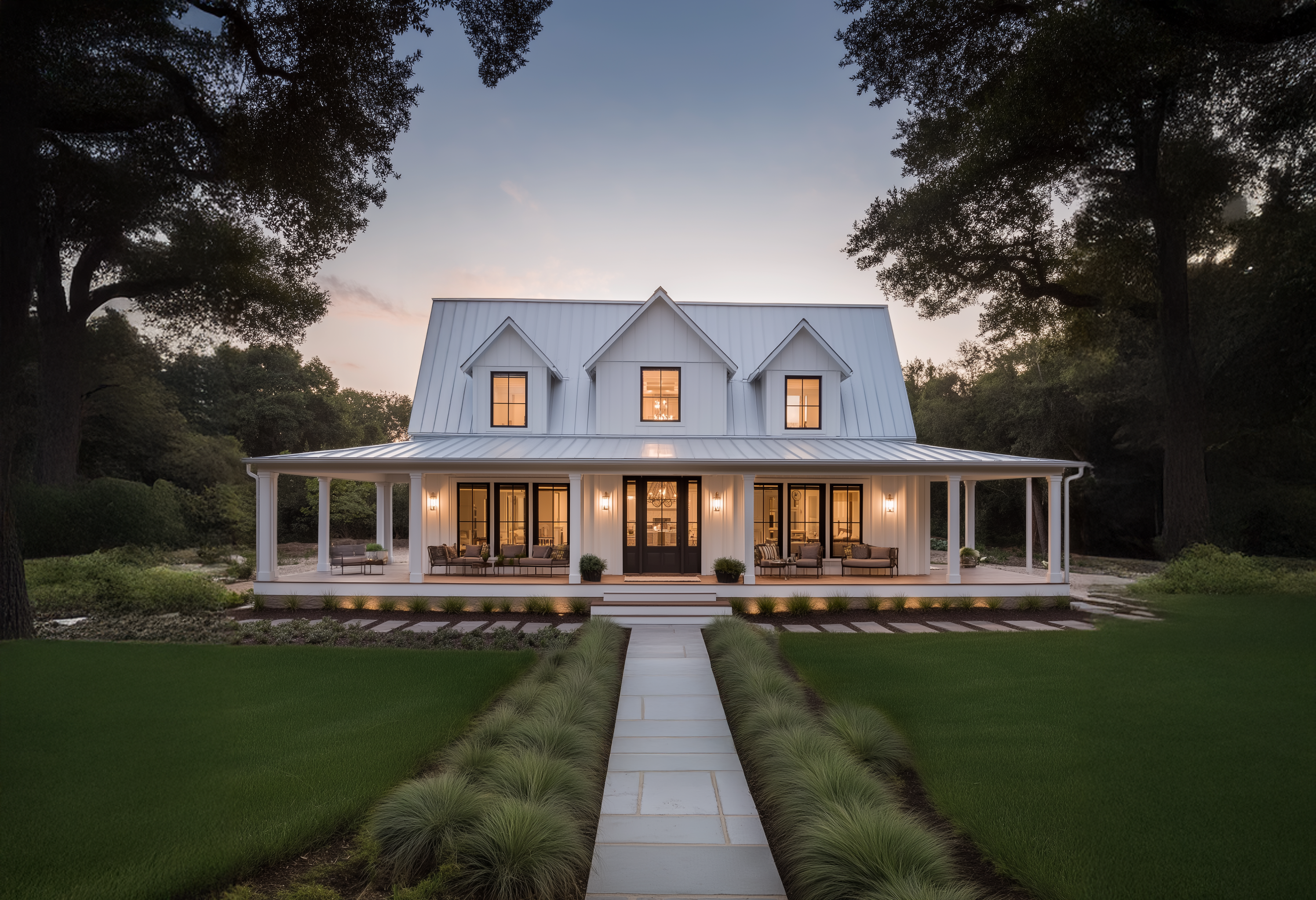 Modern Farmhouse Barndominium Plan BF2192-GB