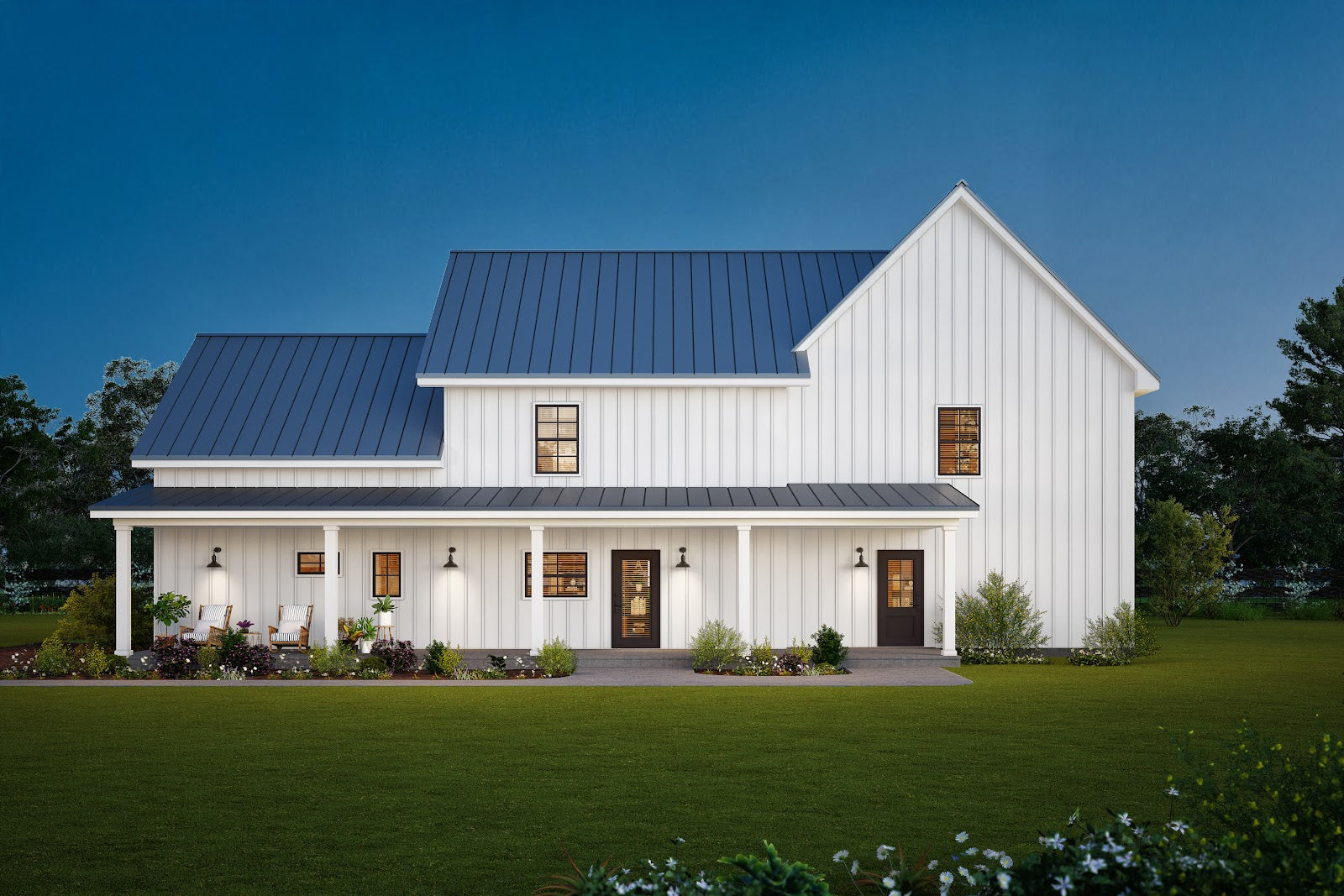 Modern Farmhouse BF2909-G barndominium house plan