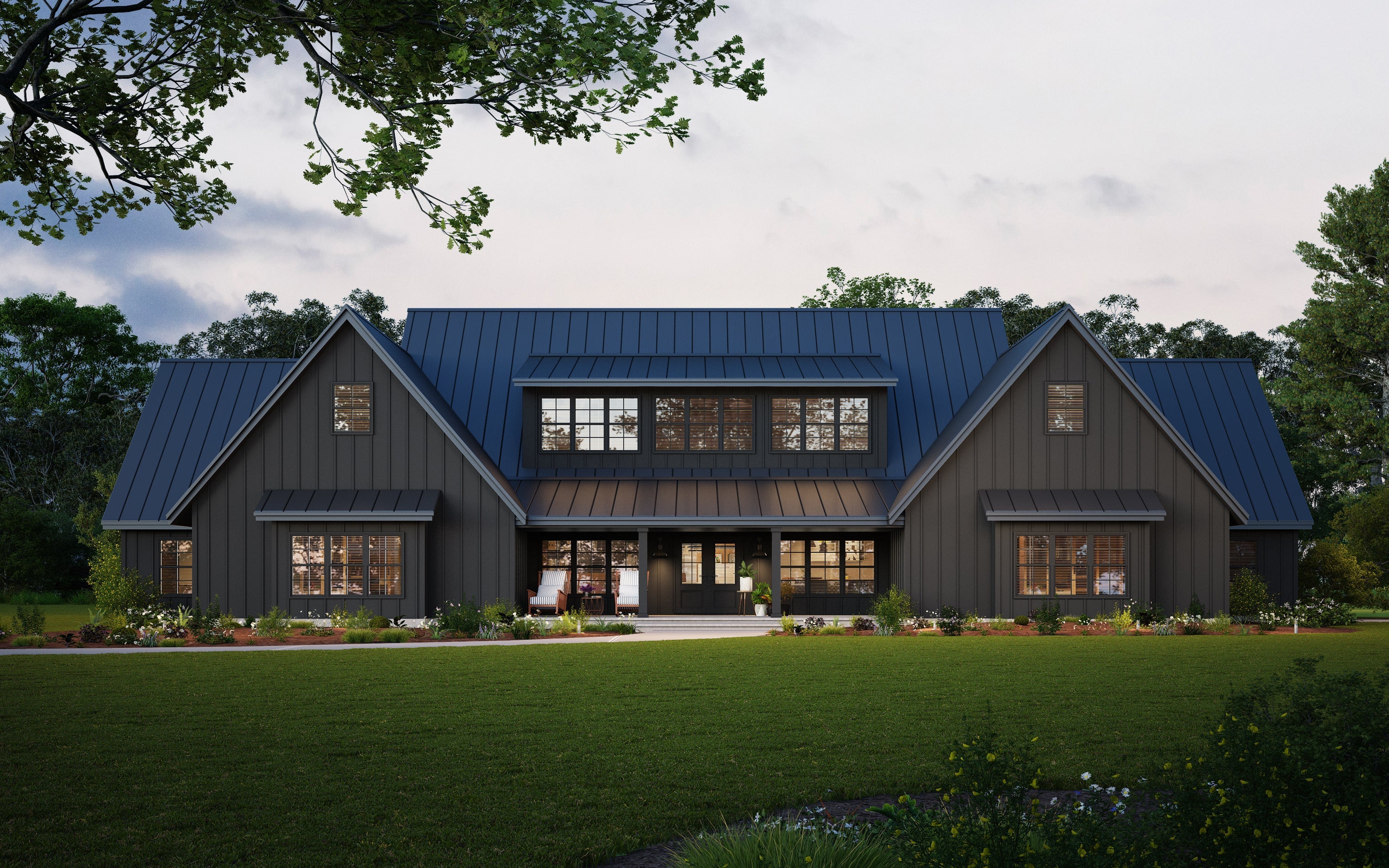 Modern Farmhouse BF3066 barndominium house plan