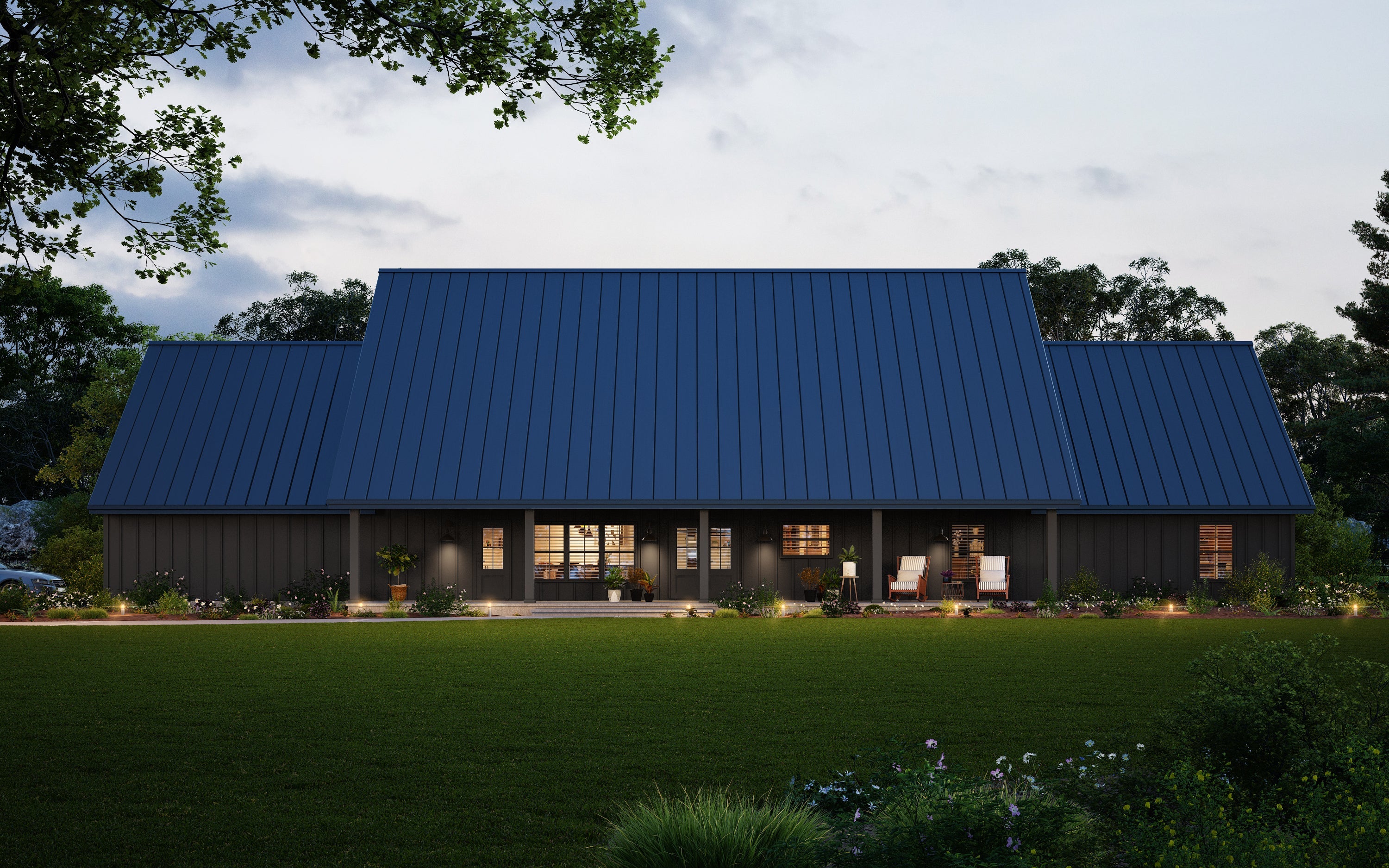 Modern Farmhouse BF3066 barndominium house plan