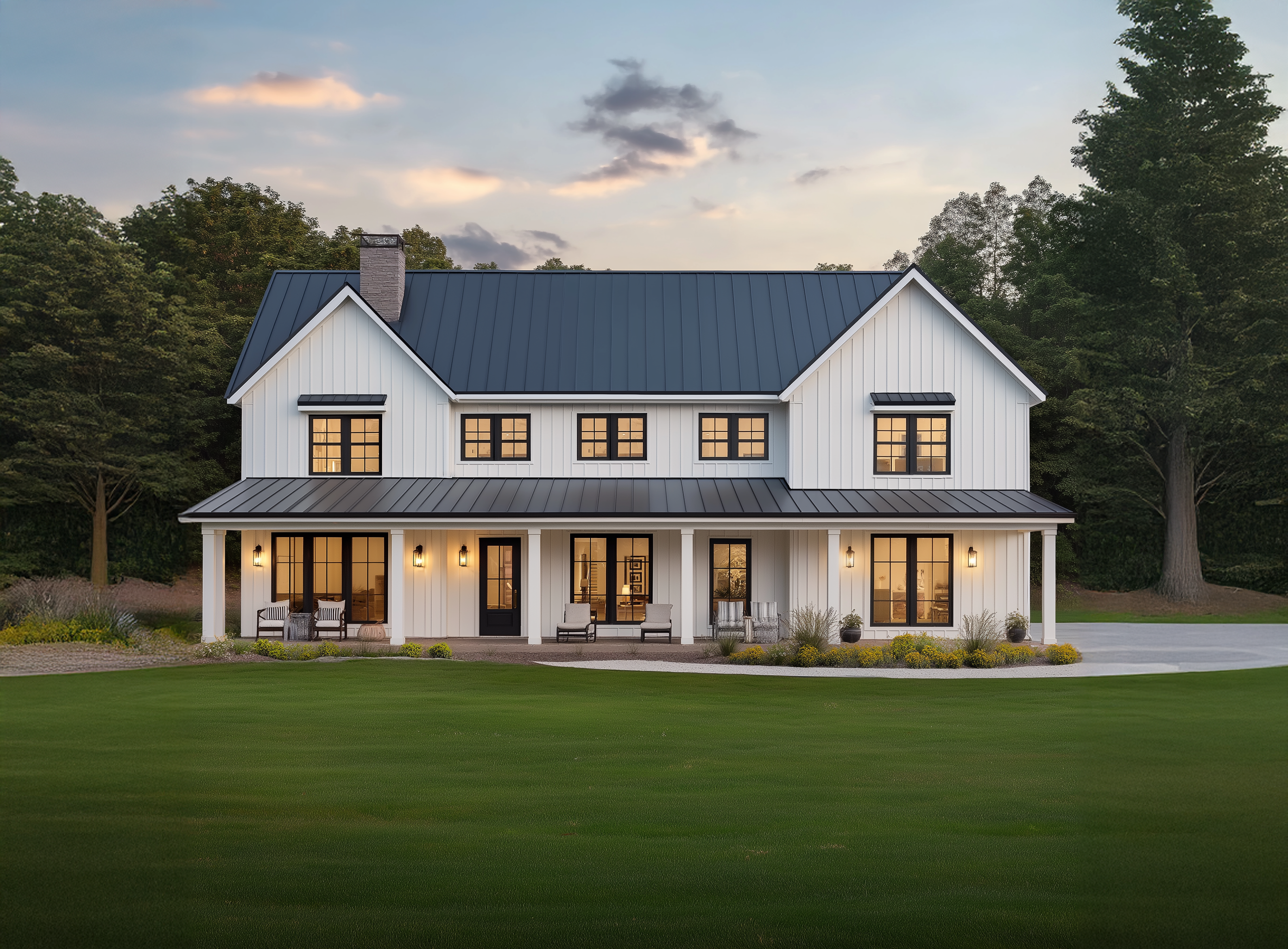 Modern Farmhouse BF3282 barndominium house plan