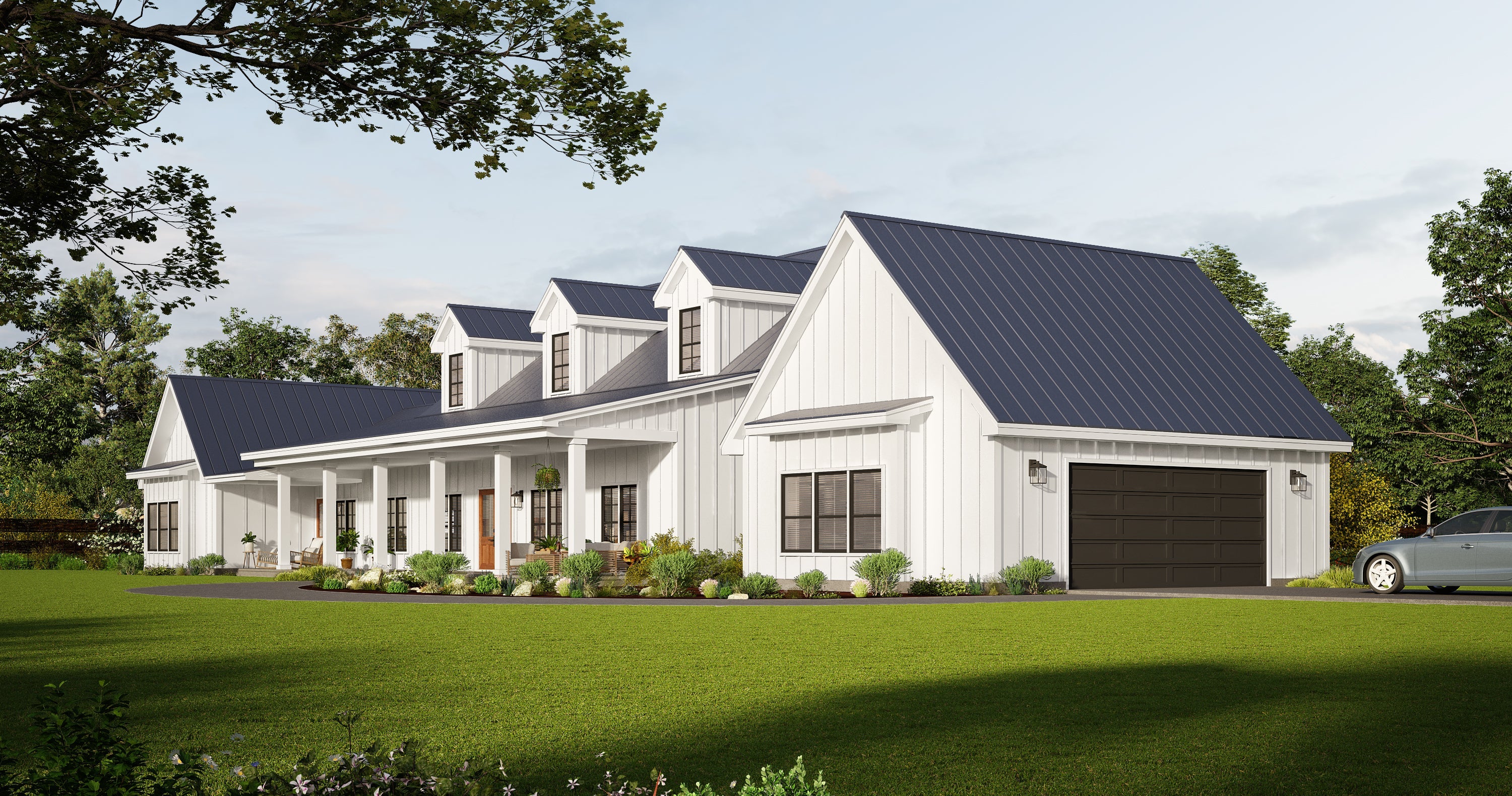 Modern Farmhouse BF3202-GB barndominium house plan
