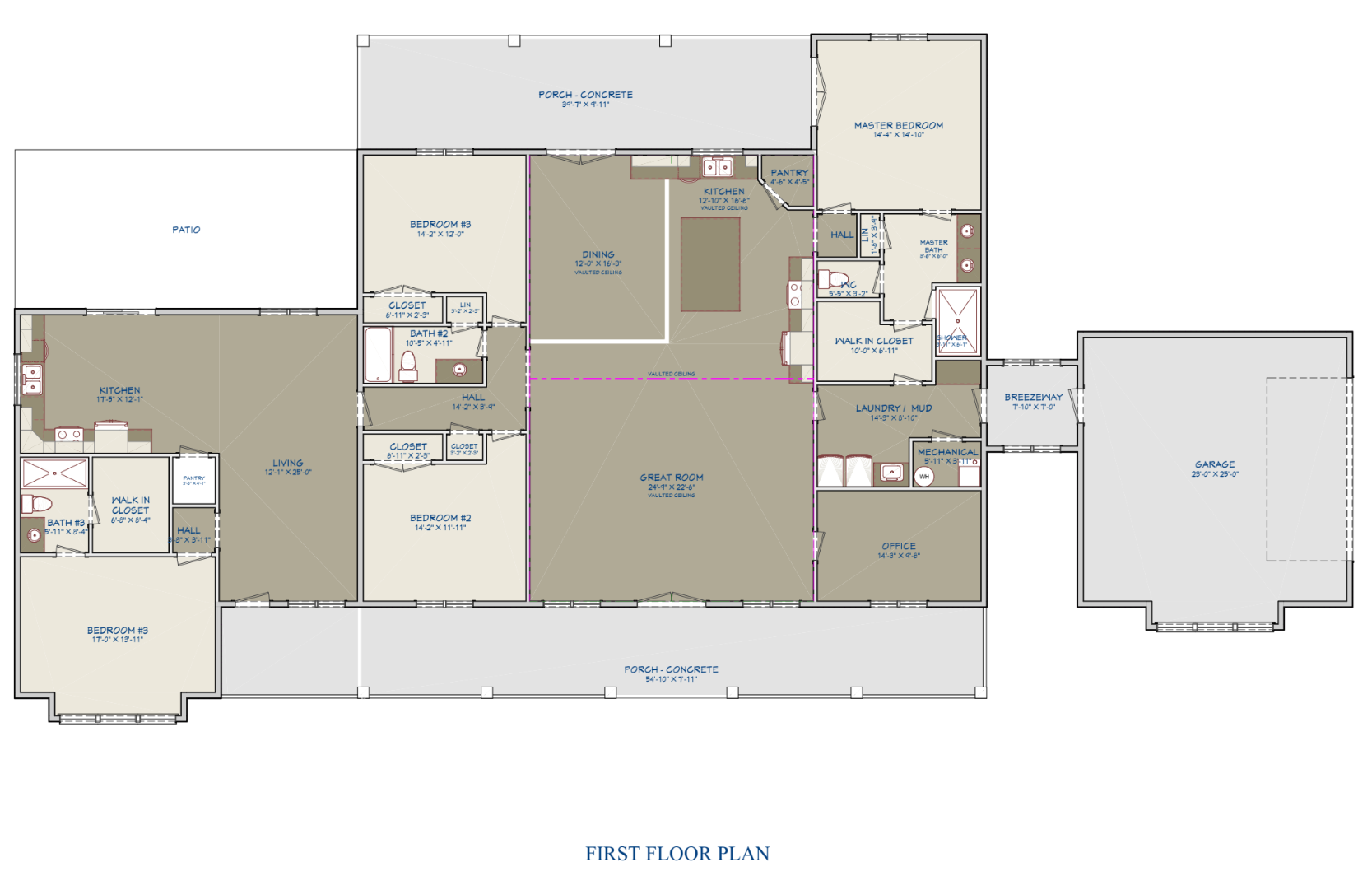 Modern Farmhouse BF3302-G-B barndominium house plan