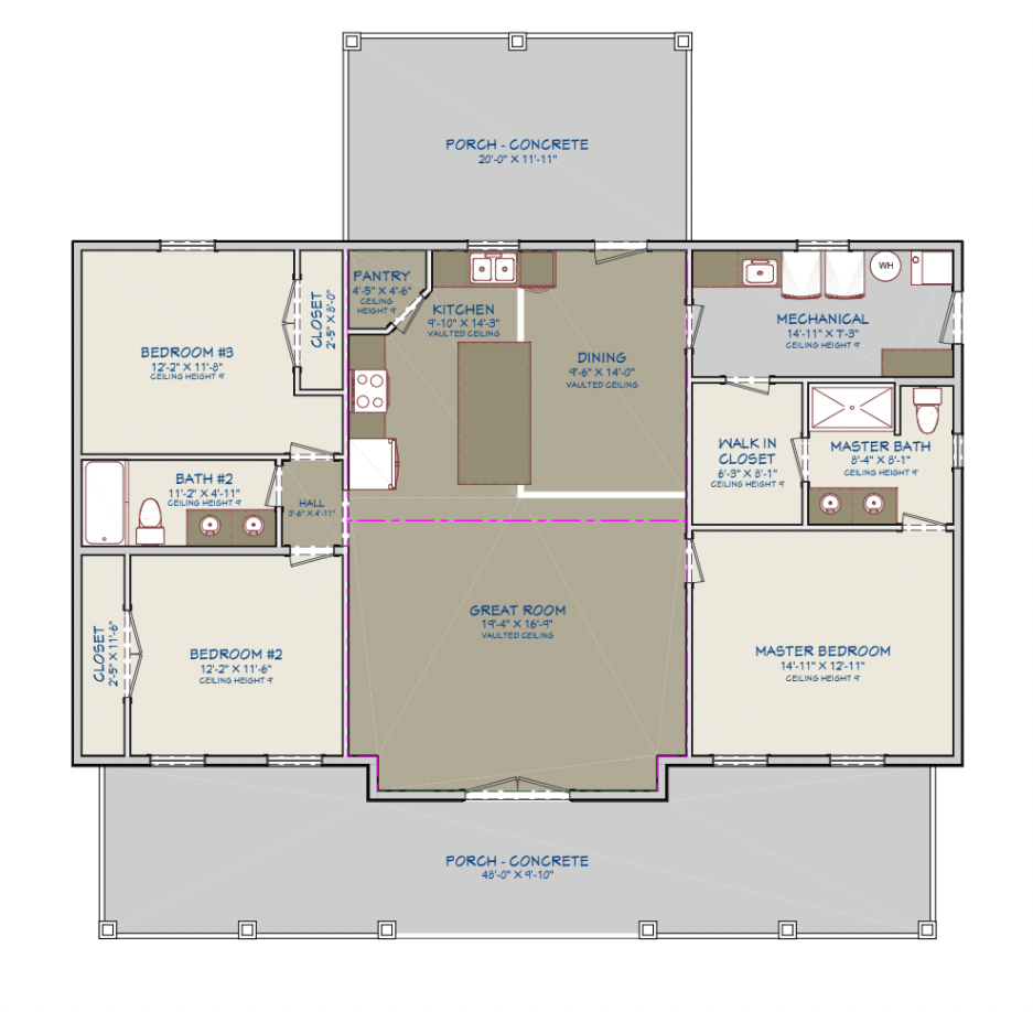 Modern Farmhouse BF1565 barndominium house plan
