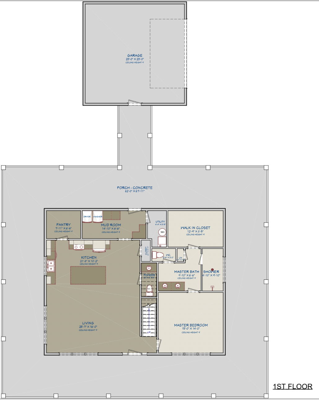 Modern Farmhouse Barndominium Plan BF2192-GB